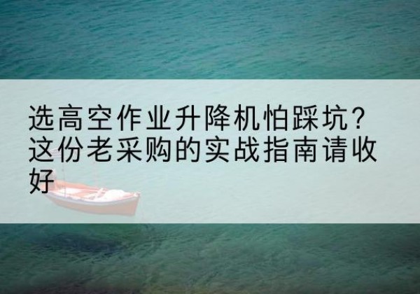 陇西高空作业升降机厂家推荐-选高空作业升降机怕踩坑？这份老采购的实战指南请收好